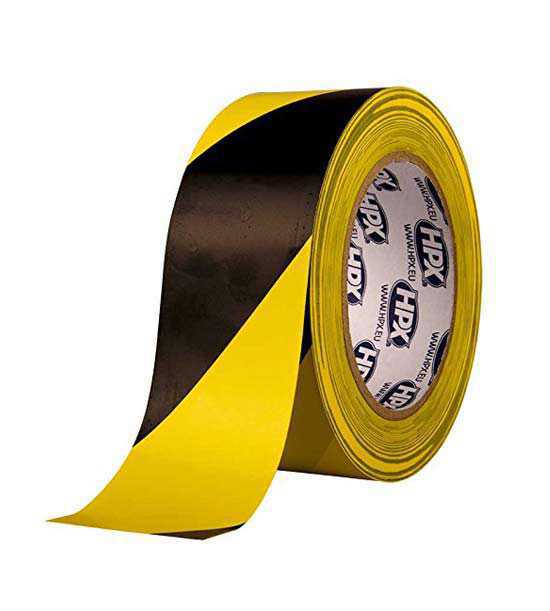 Ruban adhésif bicolore BICOLO pour signalisation en entrepôts. - jaune et  noir